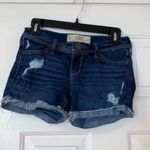 Hollister Denim Jean Dark Blue Shorts